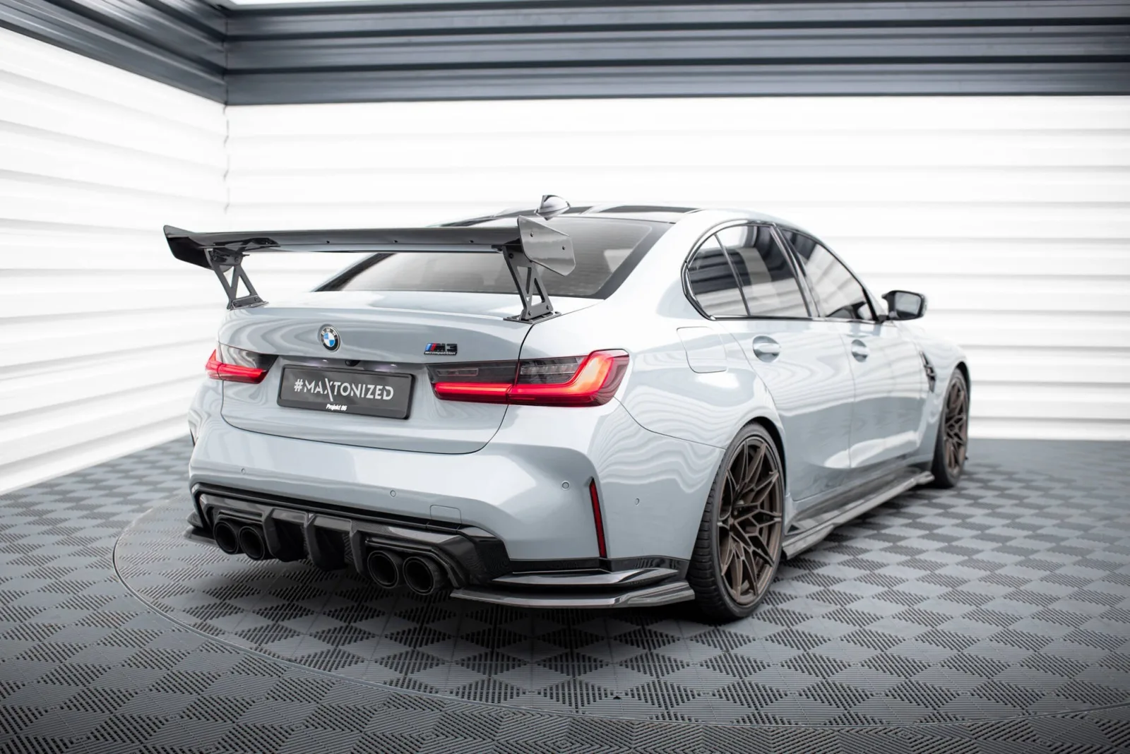 Carbon Spoiler With External Brackets compatible with BMW M3 G80 / M340i G20 / 3 M-Pack G20 / 3 Standard G20