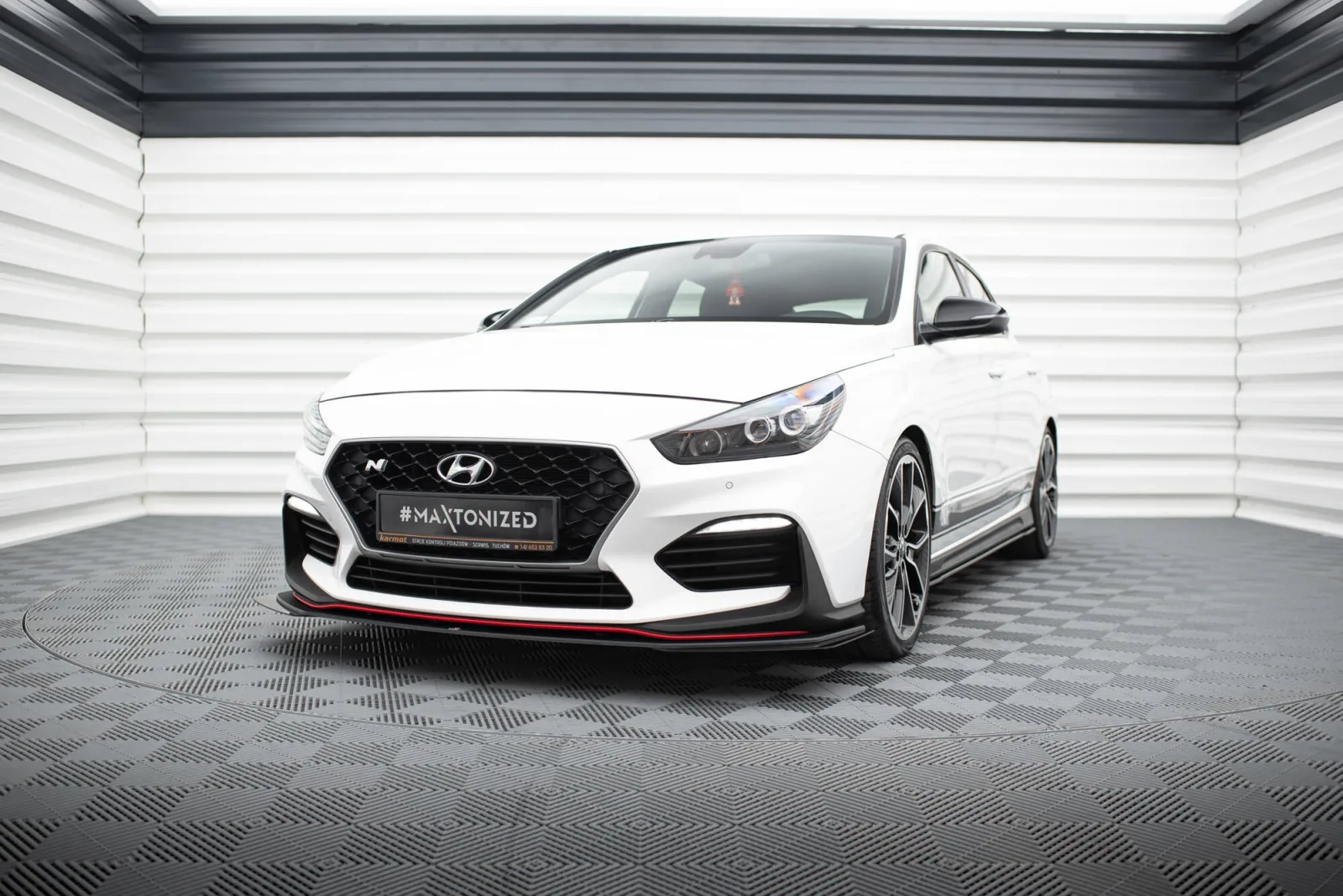 Front Splitter Street Pro + Flaps compatible with Hyundai I30 N Mk3 Hatchback / Fastback