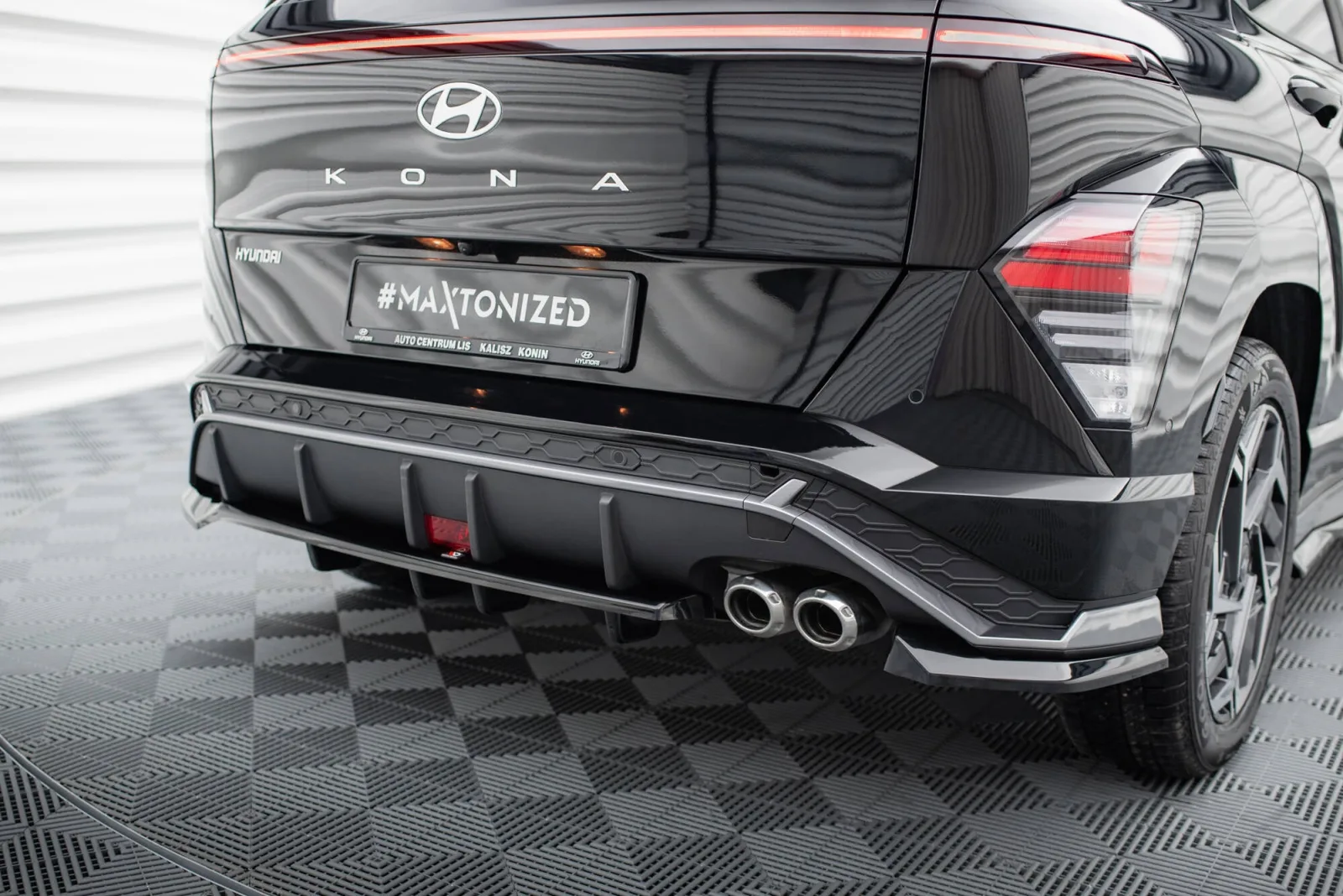 Rear Splitter (With Diffuser) compatible with Hyundai Kona N-Line Mk2