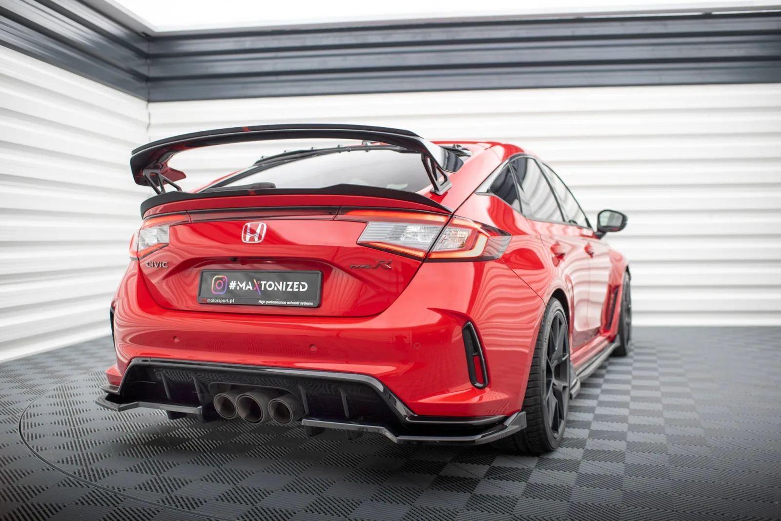 Rear Splitter (With Diffuser) V.2 compatible with Honda Civic Type-R Mk 11