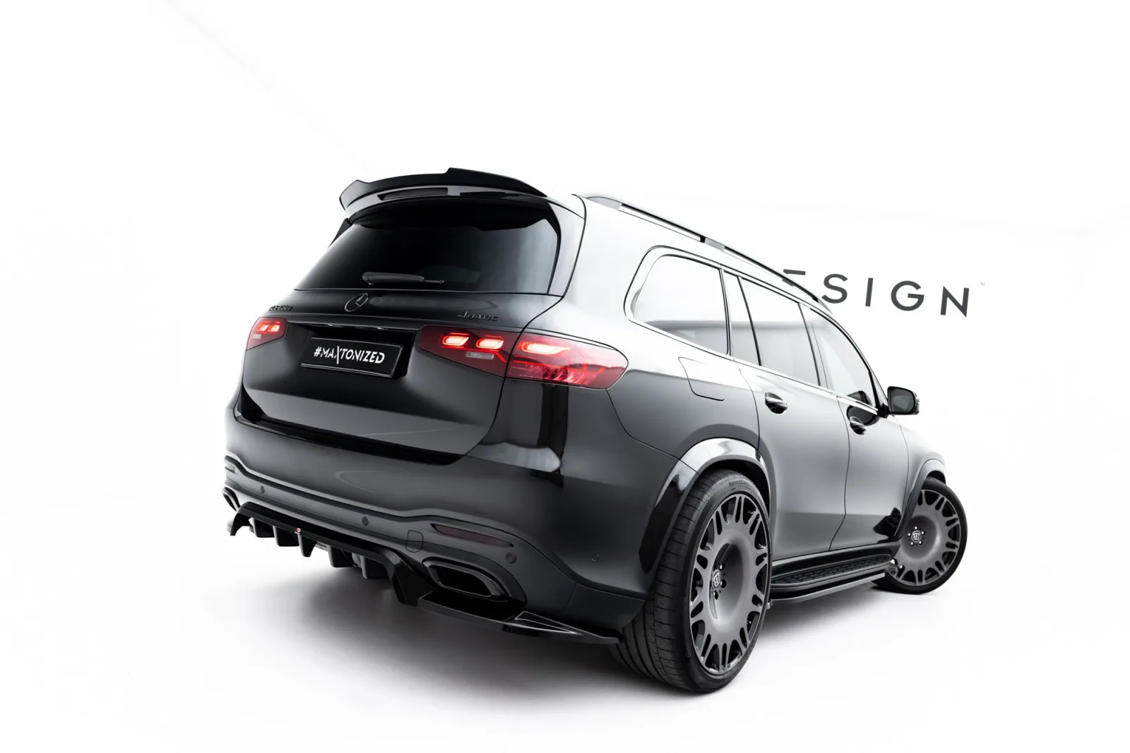 Rear Splitter (With Diffuser) compatible with Mercedes-Benz GLS AMG-Line X167 Facelift