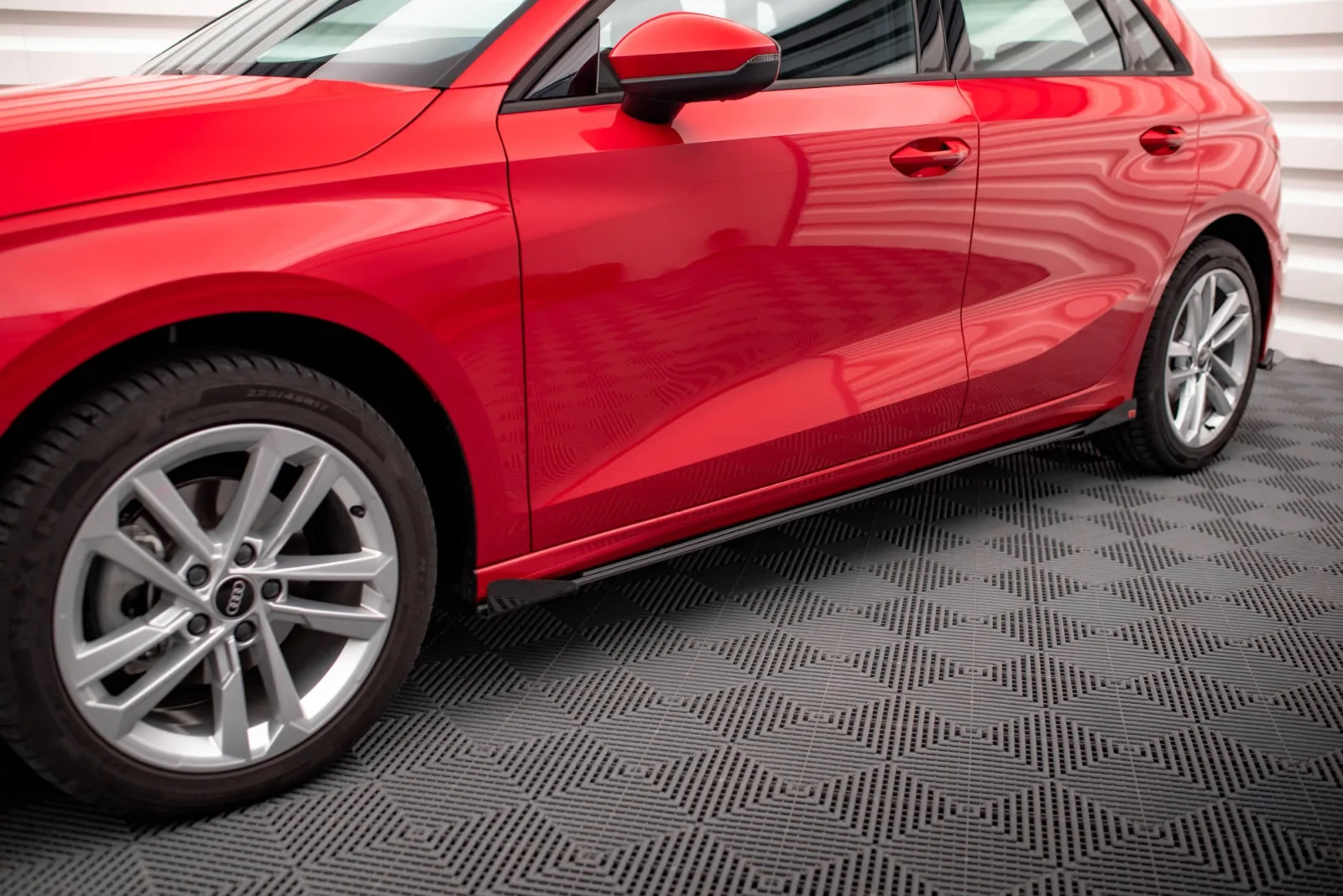 Side Skirts Diffusers Street Pro + Flaps compatible with Audi A3 8Y
