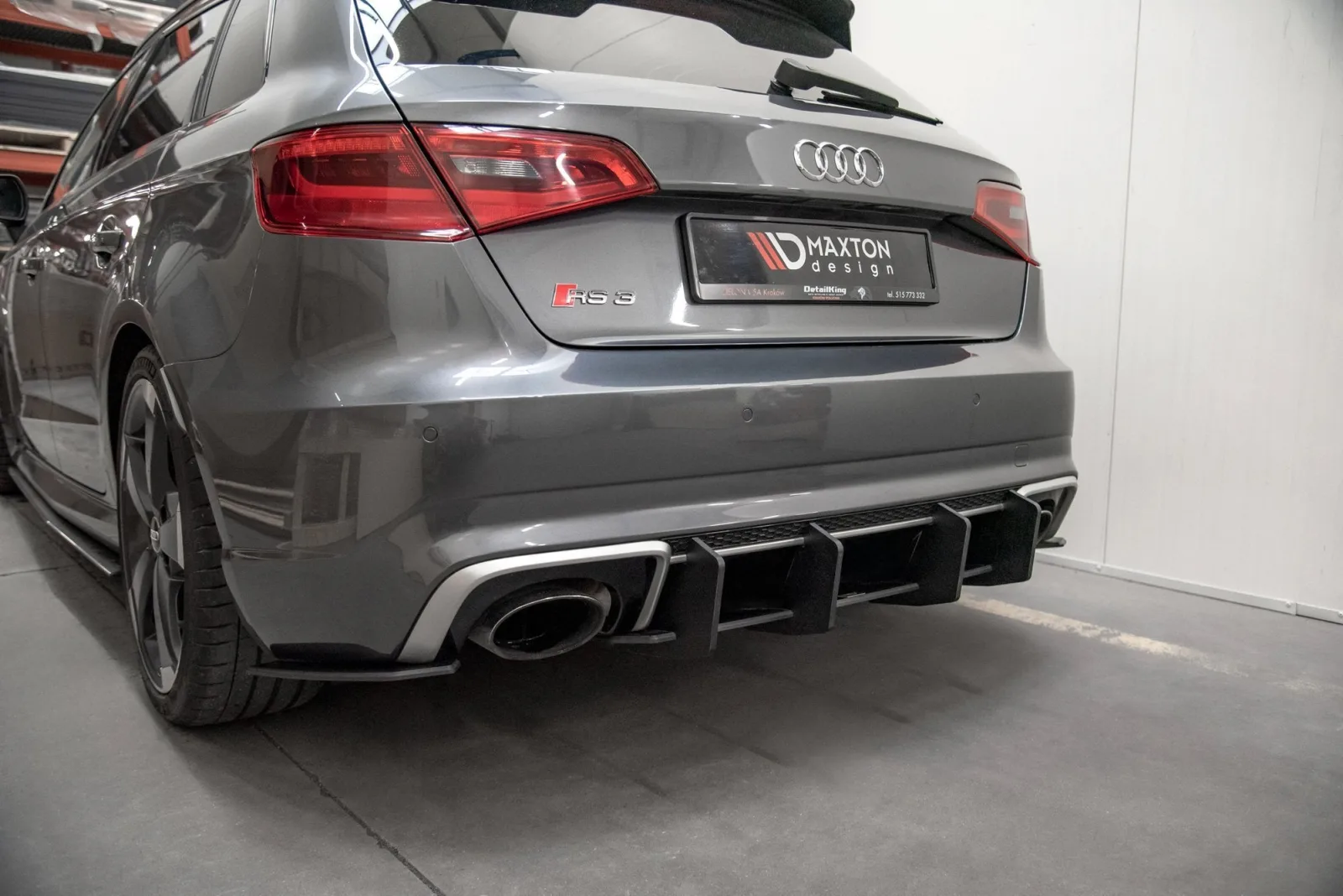 Rear Diffuser Street Pro V.2 compatible with Audi RS3 8V Sportback