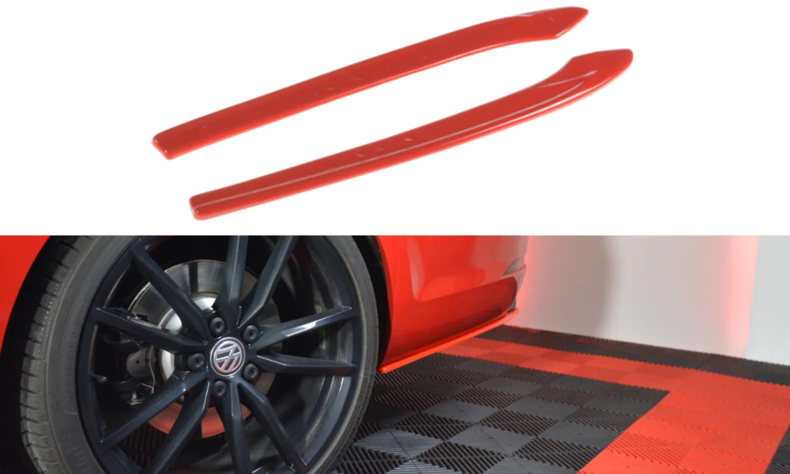 Rear Side Splitters V.2 compatible with VW GOLF 7 R VARIANT FACELIFT
