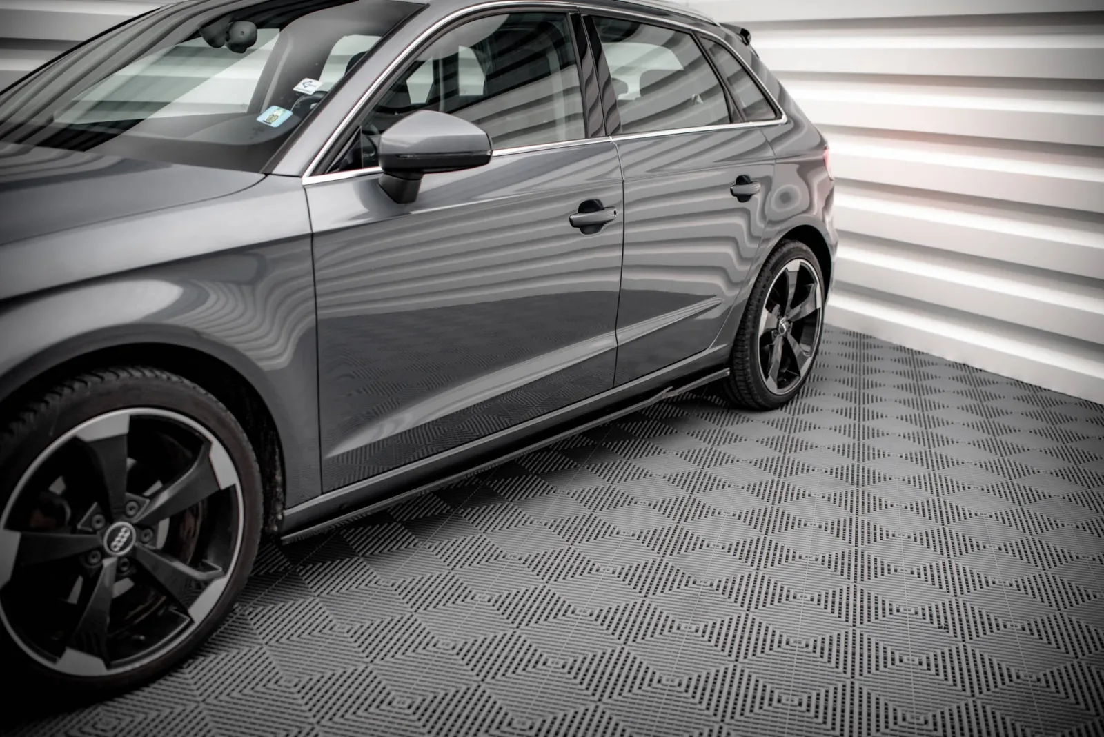 Side Skirts Diffusers compatible with Audi A3 Sportback 8V