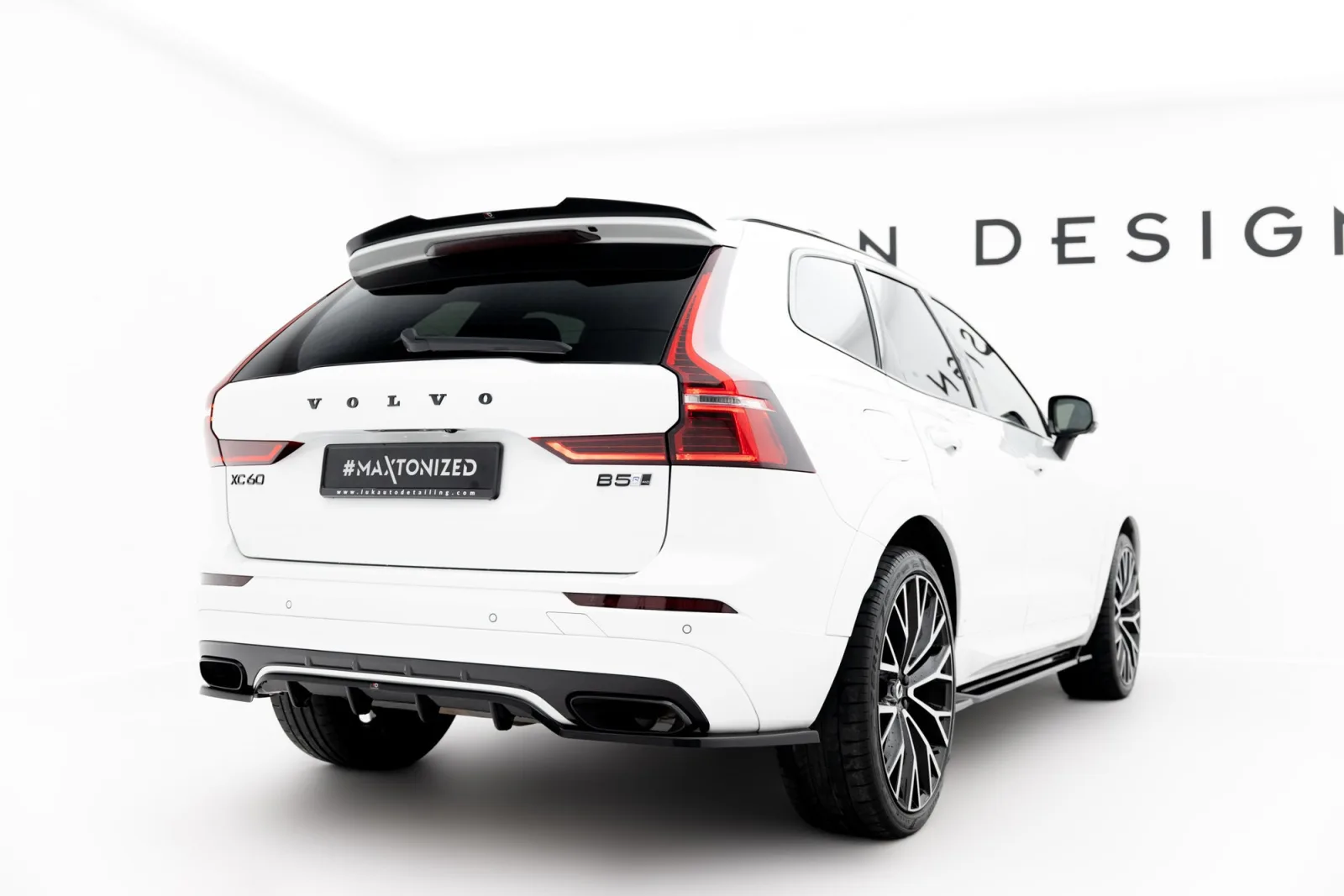 Rear Splitter (With Diffuser) compatible with Volvo XC60 Mk2 R-Design