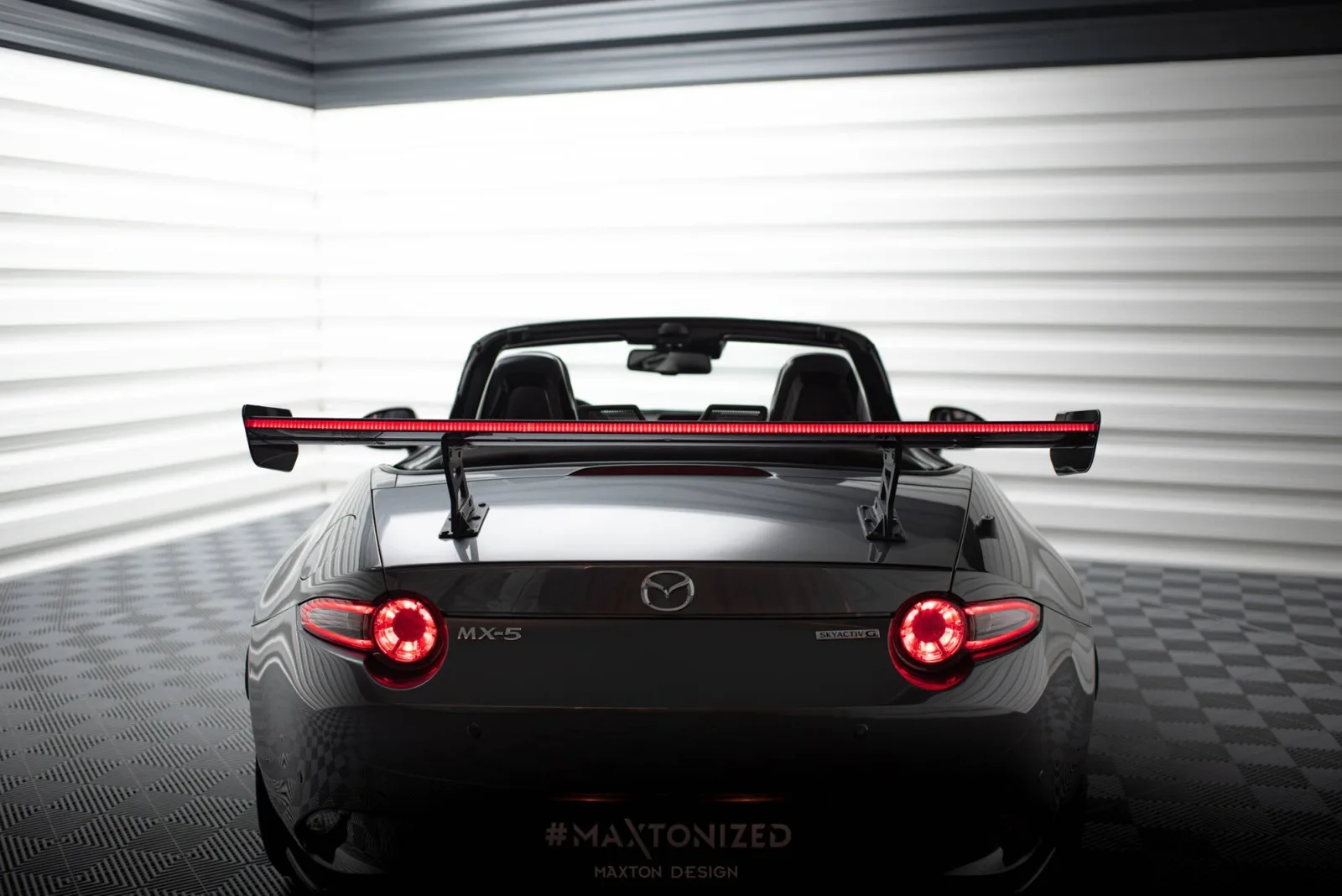 Carbon Spoiler With Internal Brackets + LED compatible with Mazda MX-5 ND (Mk4)