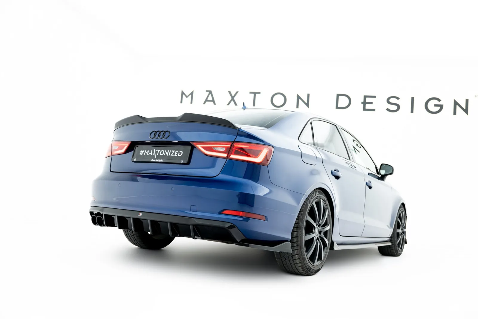 Rear Side Splitters compatible with Audi A3 Sedan 8V