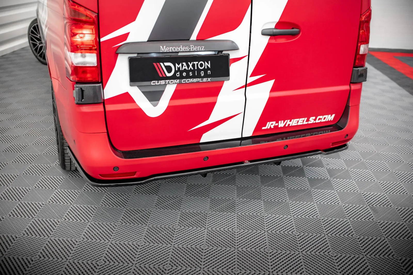 Rear Splitter (With Diffuser) compatible with Mercedes-Benz Vito Long / V Long W447 Facelift / Facelift 2