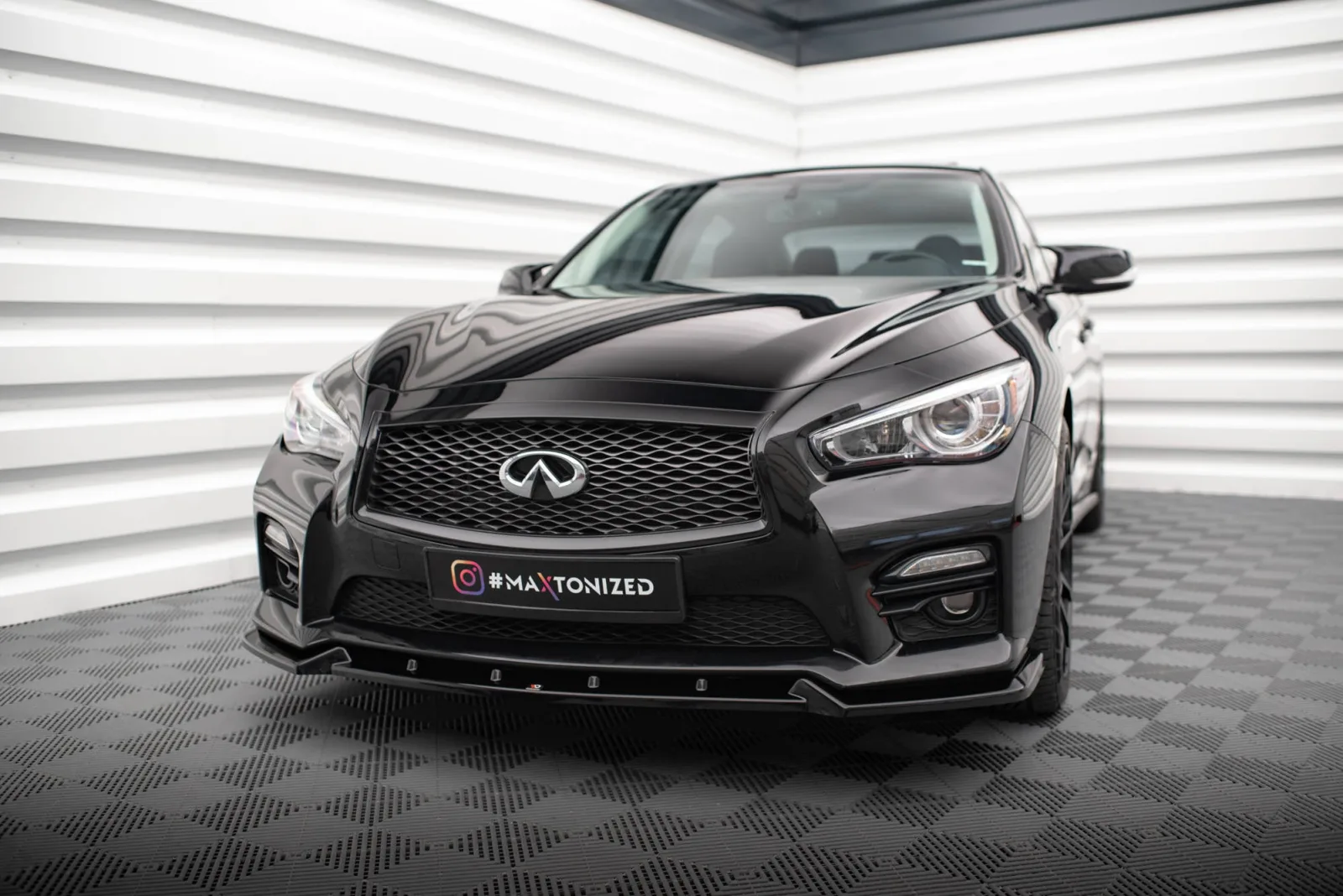 Front Splitter V.2 compatible with Infiniti Q50 S Mk1