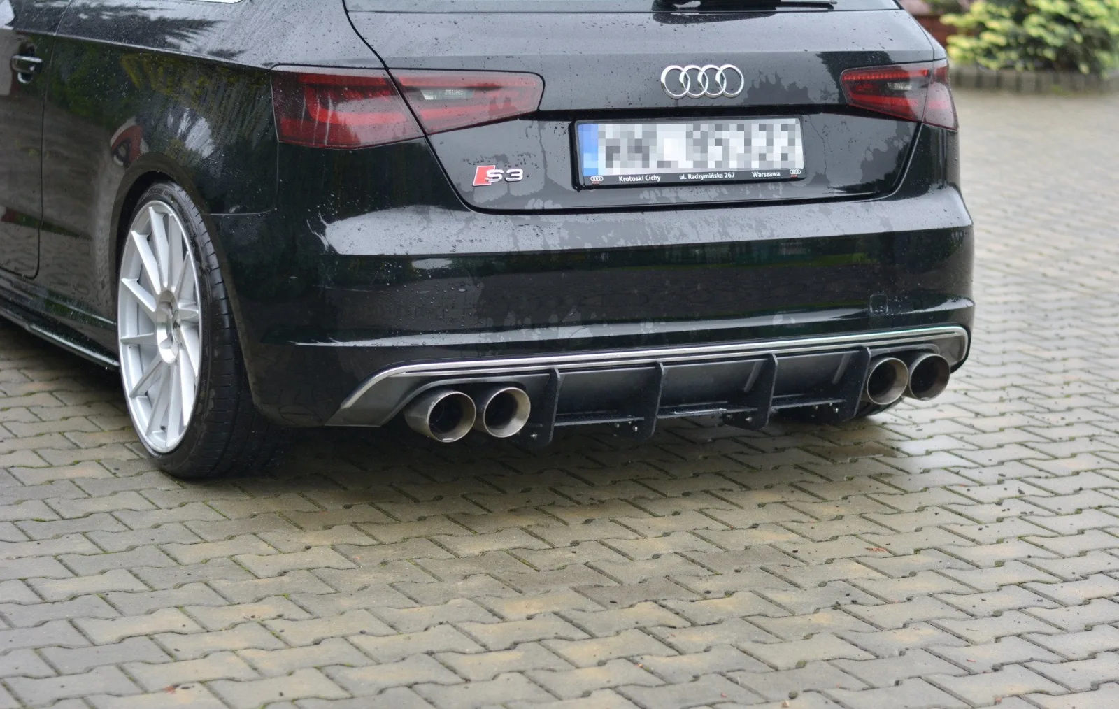 Rear Diffuser compatible with Audi S3 8V Hatchback/Sportback