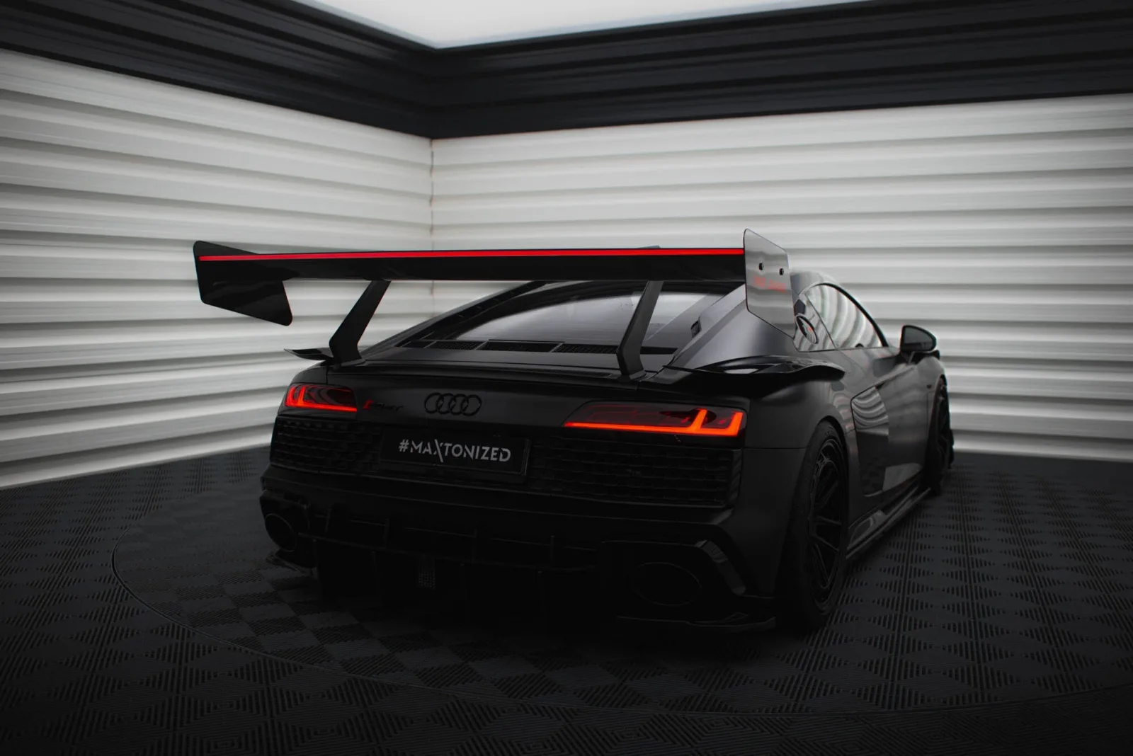 Carbon Spoiler + LED compatible with Audi R8 Mk2