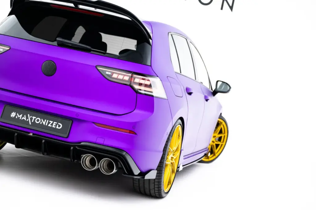 Rear Side Splitters Street Pro V.2 + Flaps V.2 compatible with Volkswagen Golf R Hatchback Mk8 / Mk8 Facelift