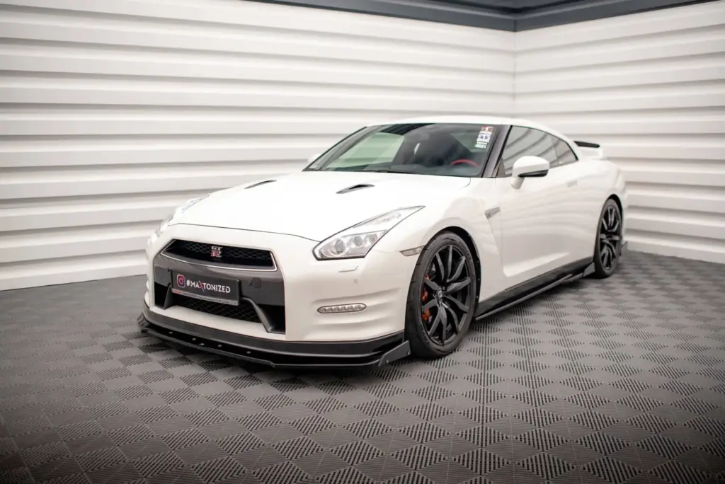 Front Splitter + Flaps compatible with Nissan GTR R35 Facelift