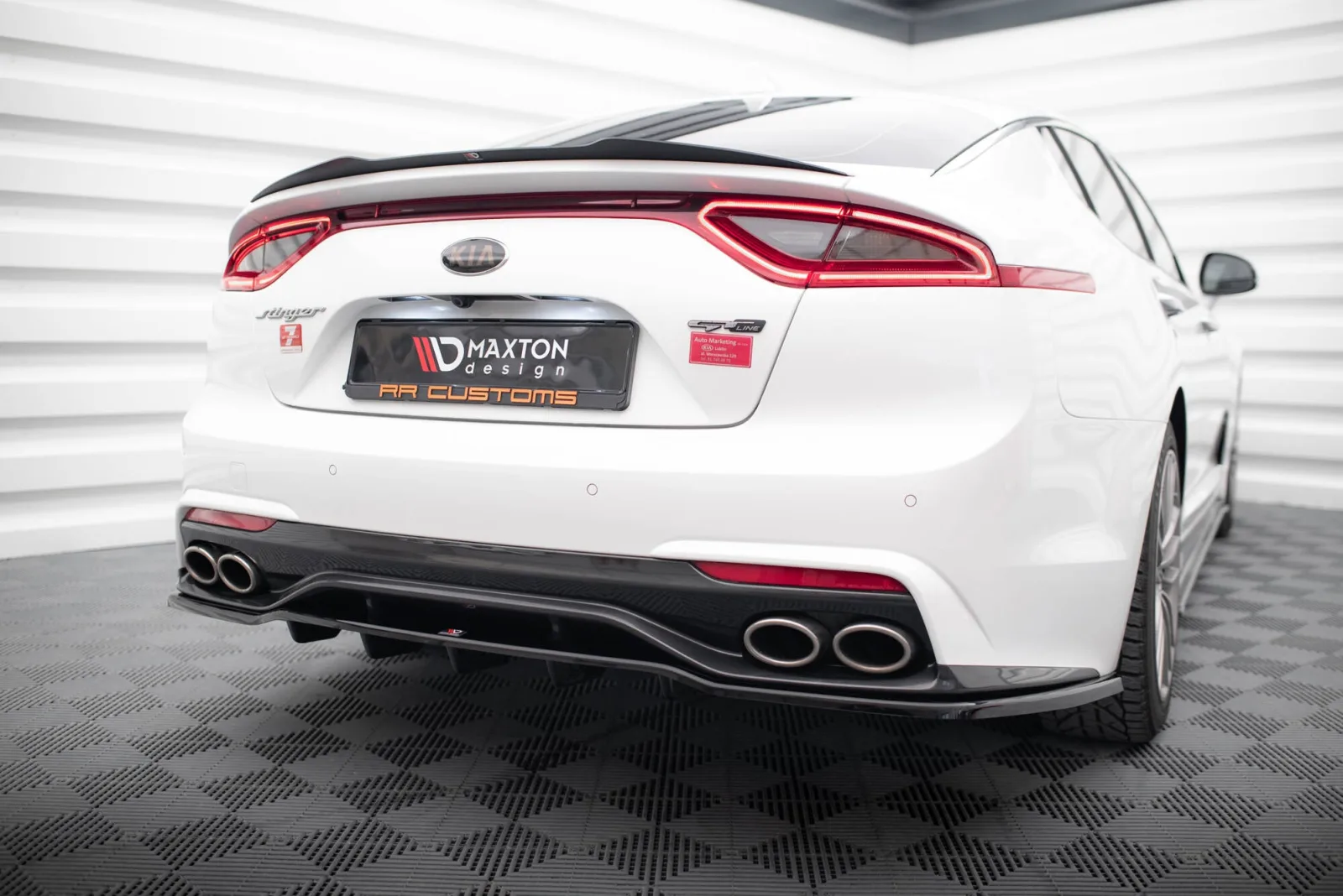 Rear Splitter (With Diffuser) compatible with Kia Stinger Mk1
