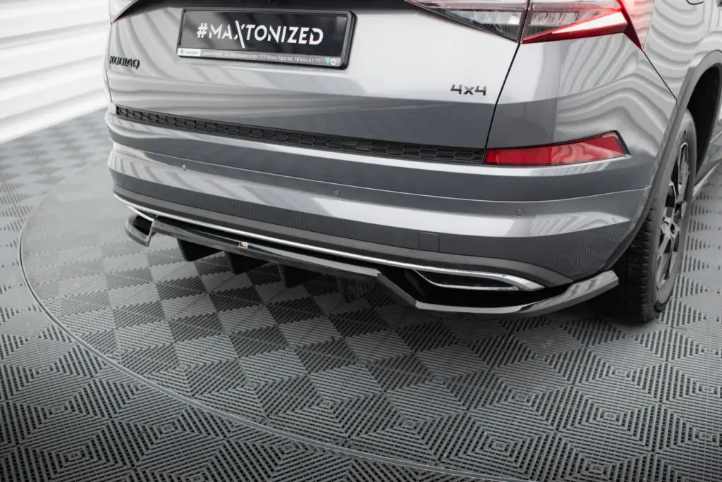 Rear Splitter (With Diffuser) compatible with Skoda Kodiaq Sportline Mk1 / Mk1 Facelift