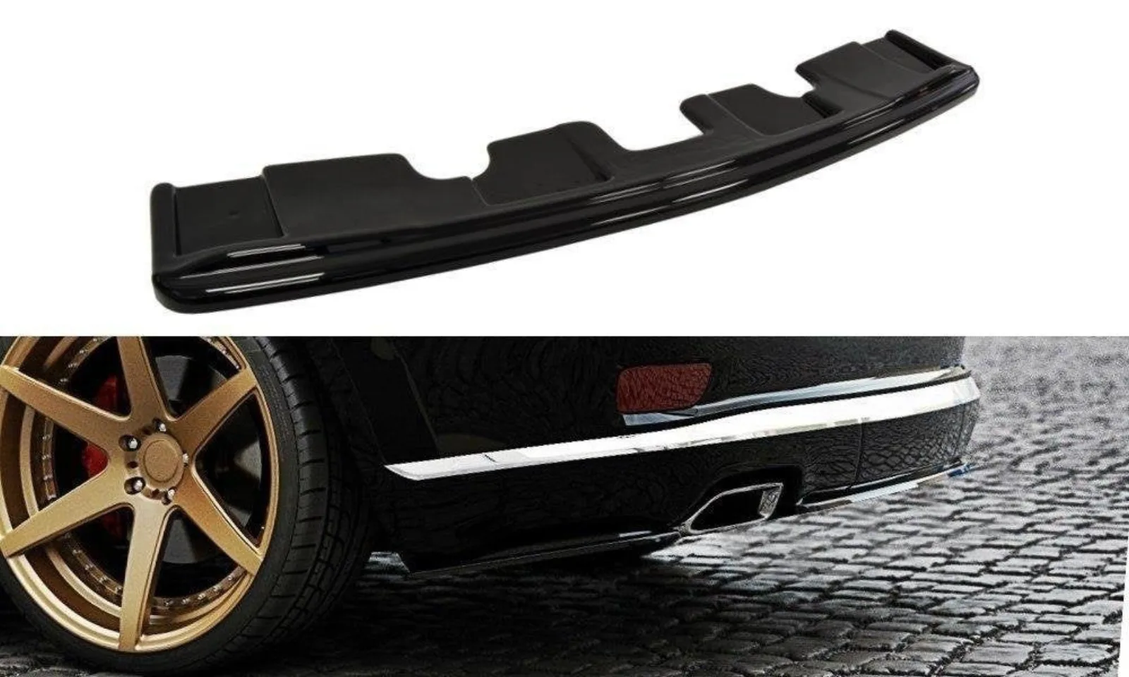 Rear Splitter compatible with Jeep Grand Cherokee WK2 Summit Facelift without diffuser