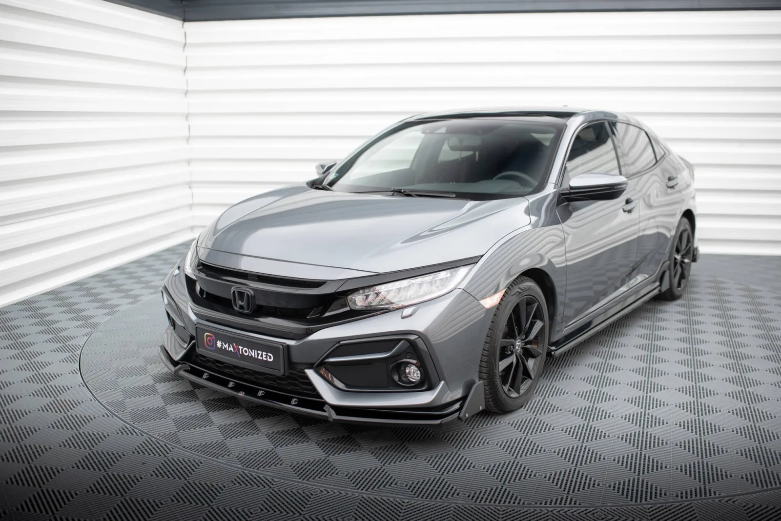 Front Splitter + Flaps compatible with Honda Civic Sport Mk 10