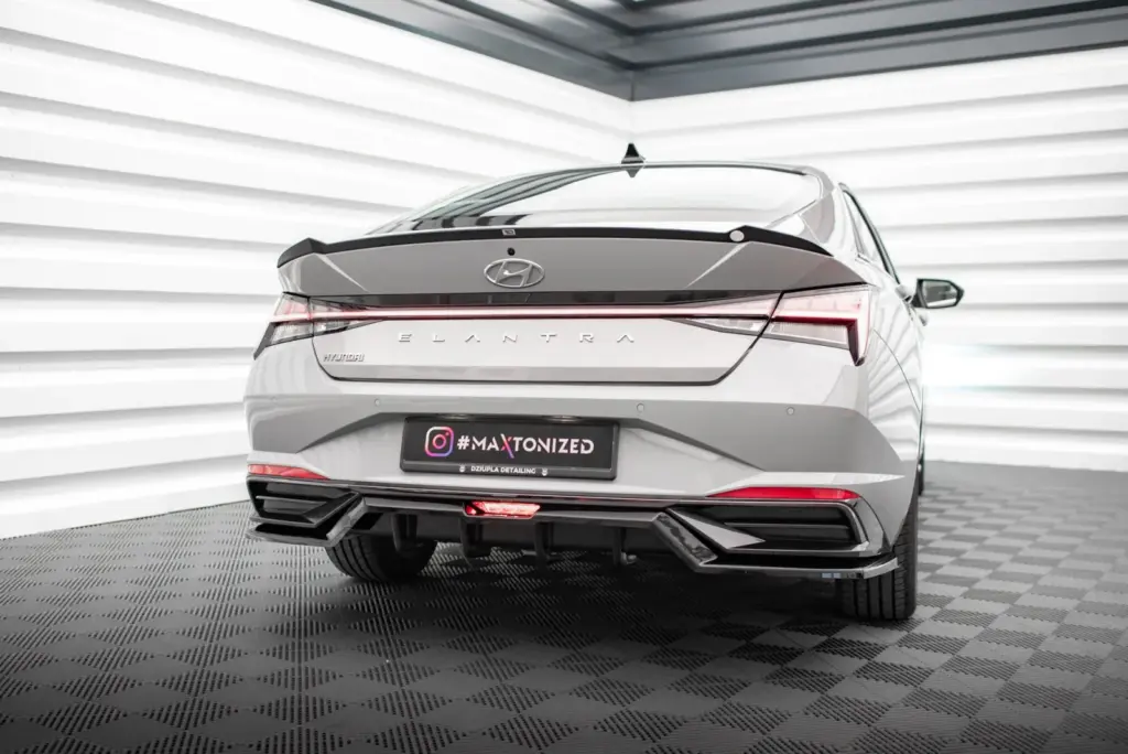 Rear Splitter (With Diffuser) compatible with Hyundai Elantra Mk7