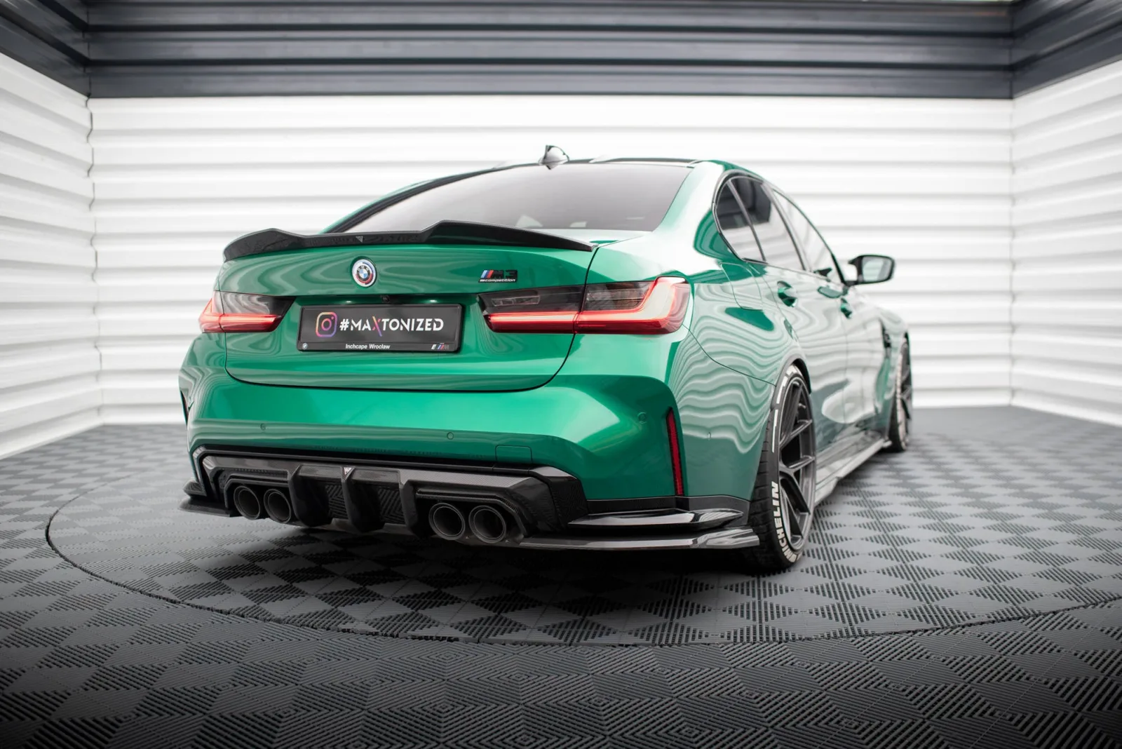 Carbon Rear Side Splitters Prepreg compatible with BMW M3 Sedan / Touring G80 / G81