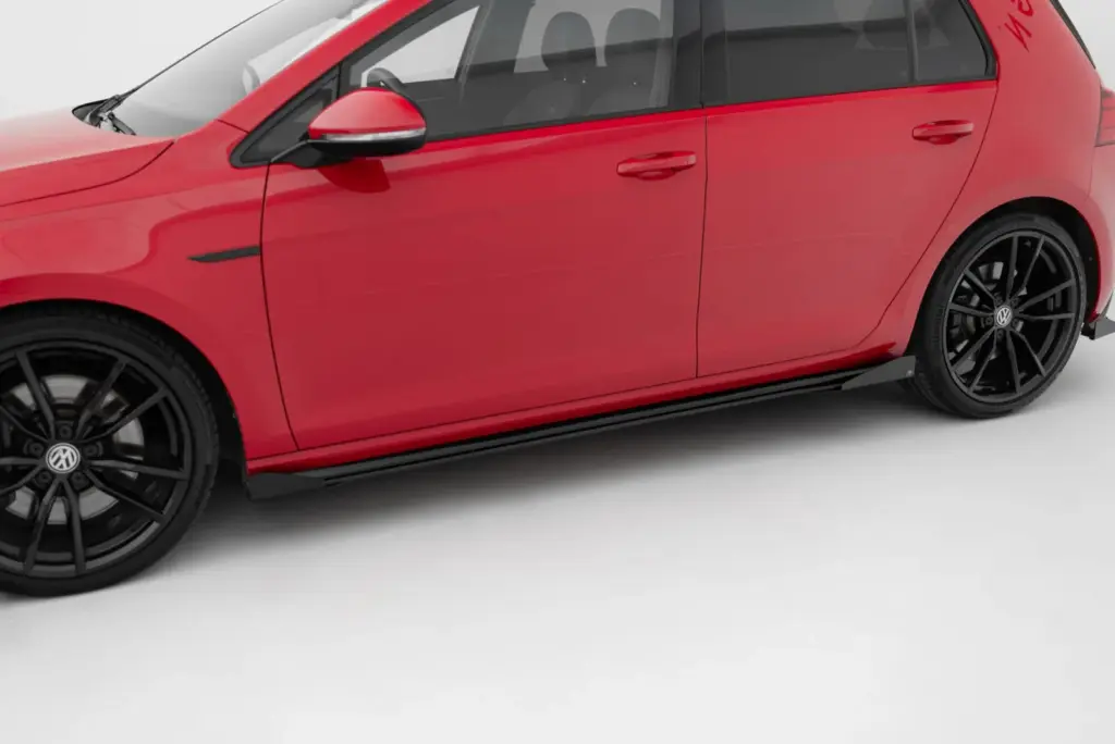 Side Skirts Diffusers Street Pro + Flaps compatible with Volkswagen Golf R / R-Line Mk7 Facelift