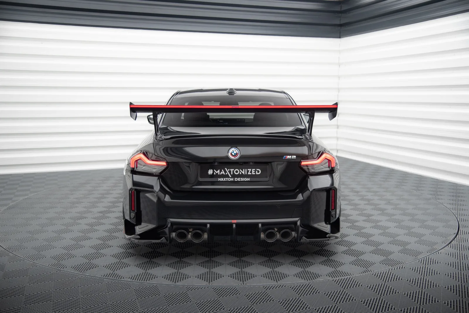 Carbon Spoiler With External Brackets + Światło LED compatible with BMW M2 G87 / M240i / 2 M-Pack / 2 Standard G42