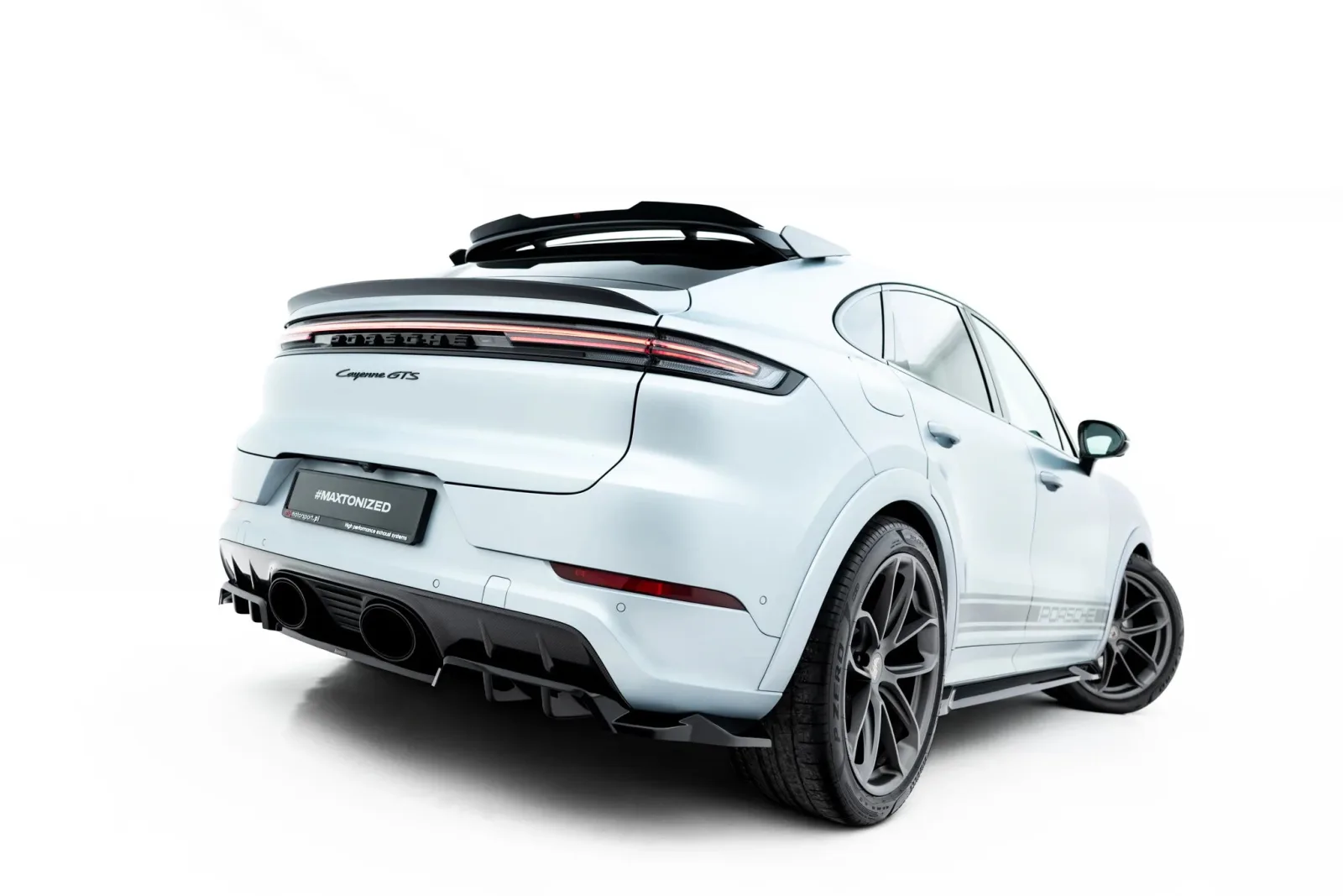 Rear Splitter (With Diffuser) compatible with Porsche Cayenne GTS / Turbo Sport Pack / Turbo E-Hybrid GT Pack Coupe Mk3 Facelift
